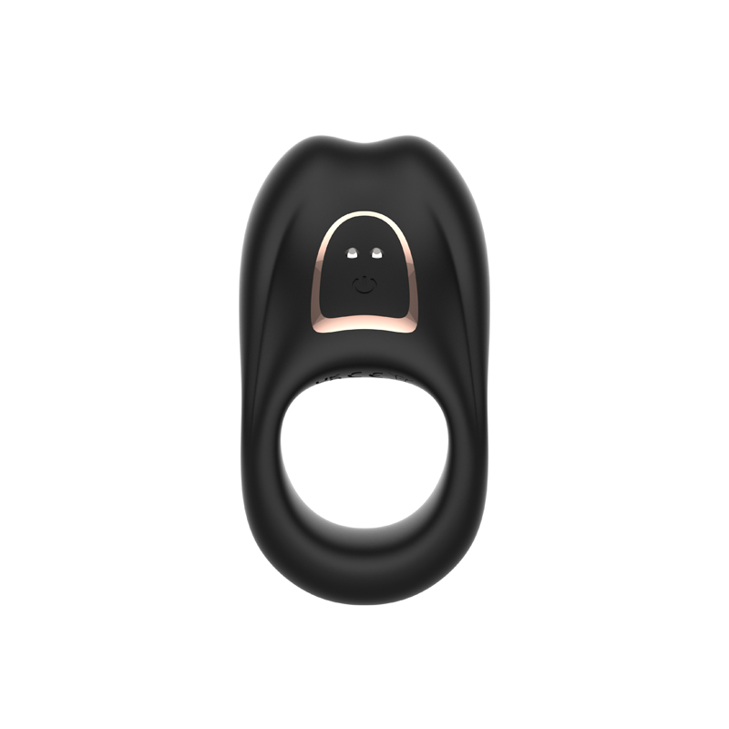 입 진동 수탉 반지-검정